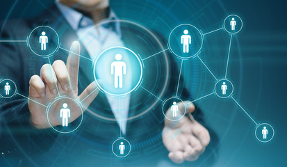 Obraz premium Social Media Communication Network Internet Business Technology Concept