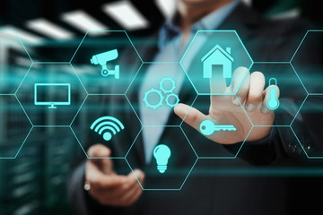 Smart home Automation Control System. Innovation technology internet Network Concept