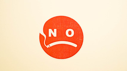 Cute red no smoking sign
