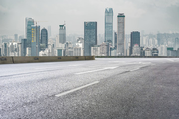 Urban architecture landscape road and skyline