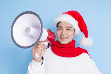 man with merry christmas