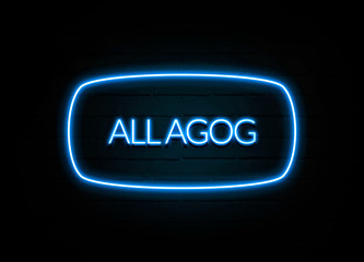 All Agog  - colorful Neon Sign on brickwall
