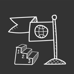 Illustration of global business competition