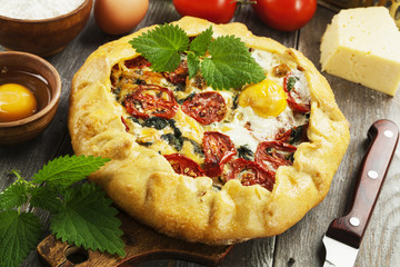 Galette with nettle