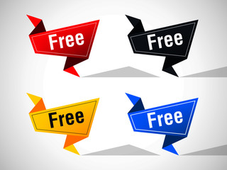 Free Origami shape banner two set