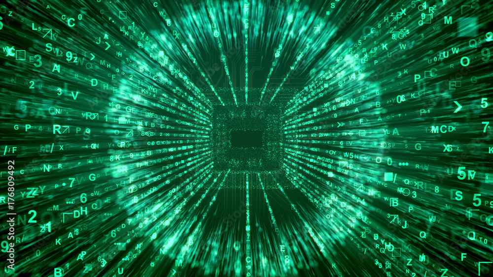 Poster multilayered cpu virtual explosion