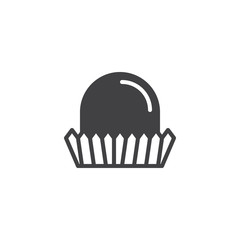Big bonbon icon vector, filled flat sign, solid pictogram isolated on white. Symbol, logo illustration.