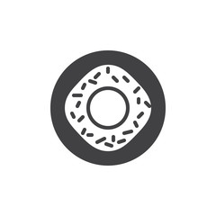 Donut icon vector, filled flat sign, solid pictogram isolated on white. Symbol, logo illustration.