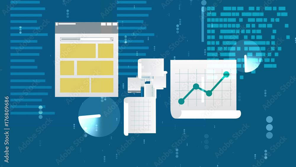 Poster advanced files and docs illustration