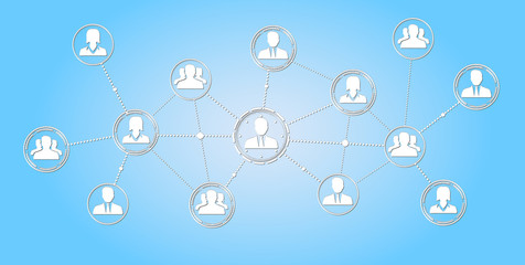 Social network modern flat interface vector