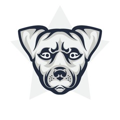 dog head logo icon vector