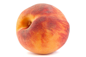 Peach fruit on white