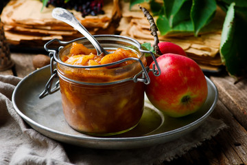 Homemade Caramel  apples pie filling