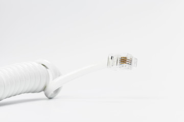 spiral cable on white