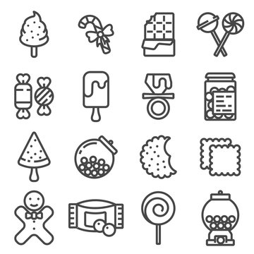 Line Candy Vector Icon Set