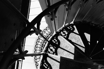 Artistic, Abstract black and white photography with architectural elements 