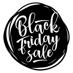 Black Friday Sale lettering. Vector illustration.