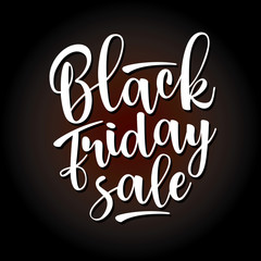Black Friday Sale lettering. Vector illustration.
