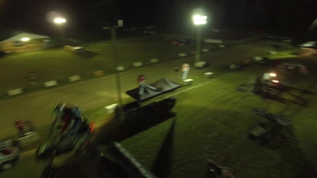 aerial freestyle atv no handed no foot can can jump for crowd at night 4k