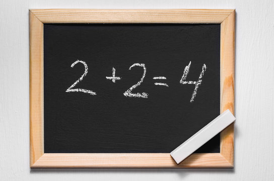 A mathematical example on a chalkboard