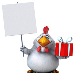 Fun chicken - 3D Illustration
