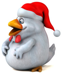 Fun chicken - 3D Illustration