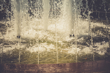 Water Splashing in the Fountain Retro