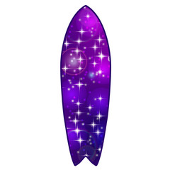 Colorful Surfboard on white background.Vector illustration