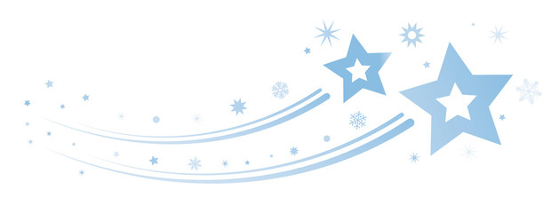 Fototapeta na wymiar Banner Weihnachtliche Dekoration Sterne blau