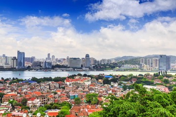 Obraz premium China Xiamen beautiful city building and skyline