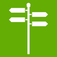 Obraz premium Street sign icon green