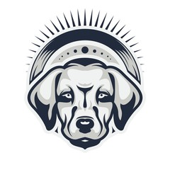 dog head logo icon vector