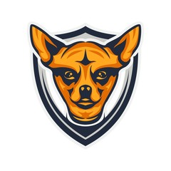 dog head logo icon vector