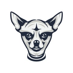 dog head logo icon vector