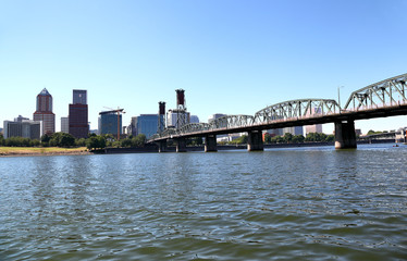 Portland at Hawthorne Bridge, Oregon