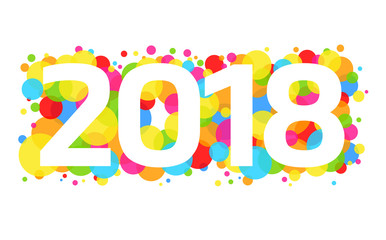 Happy new year, Frohes neues Jahr, Silvester 2018 Neujahrsgruß Grußkarte Postkarte