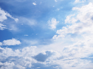 Blue sky and white cloud