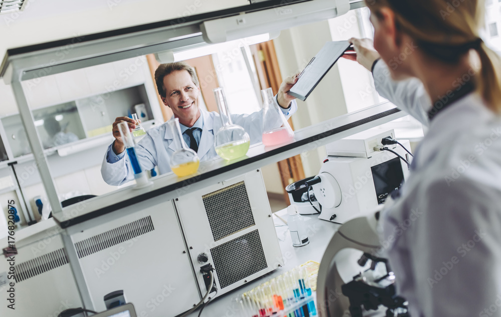 Canvas Prints laboratory scientists working