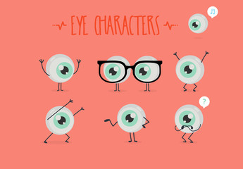 Cute eye vector character