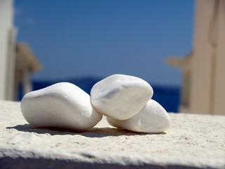 Three white balanced, Santorini, Greece