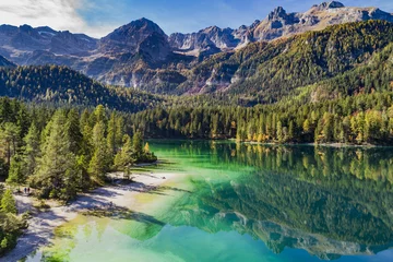 Foto op Plexiglas Tovelmeer in Trentino Alto Adige © macroby