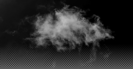 Fog or smoke isolated transparent