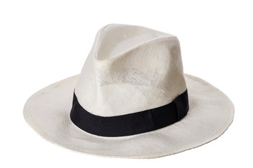 Summer hat from sun on a white background.