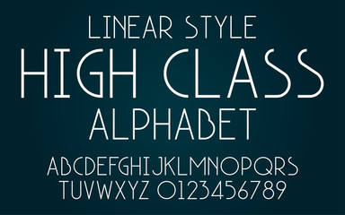 Decorative minimal alphabet vector fonts and numbers.Typography design for headlines, labels, posters, logos, cover, etc.