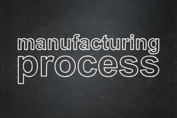 Industry concept: Manufacturing Process on chalkboard background