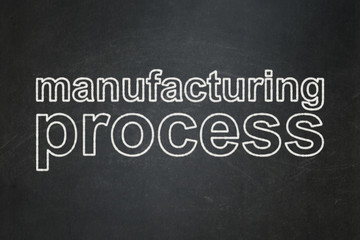 Obraz premium Industry concept: Manufacturing Process on chalkboard background