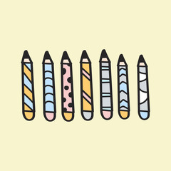 Stationary illustration drawing style