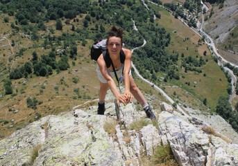 Free rock climbing on Rocca Provenzale, Italy (3)