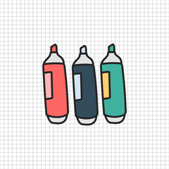 Vector of stationery doodle style