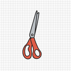 Vector of stationery doodle style